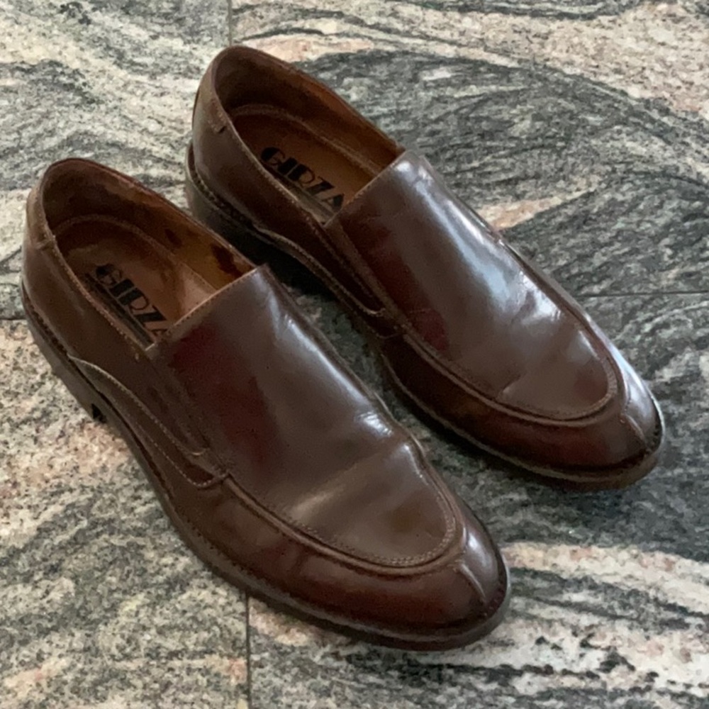 Girza Leather Loafers Men’s Shoes Brown Size 10